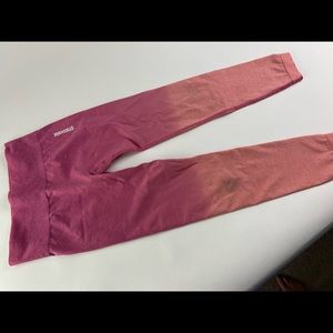 Gymshark Adapt Ombre Seamless Leggings - Orange Marl/Pink (Medium)